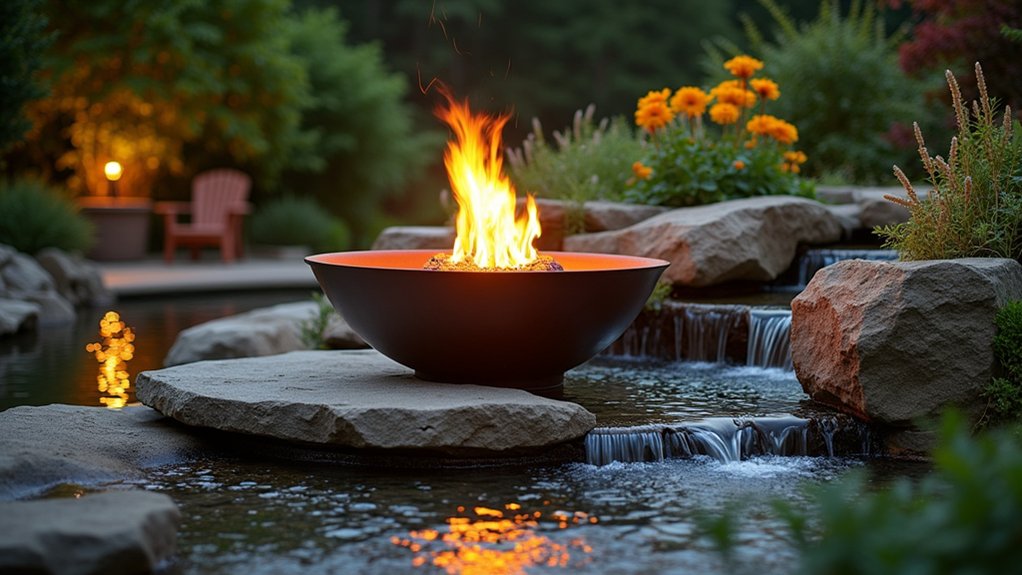 serene elevated fire bowl