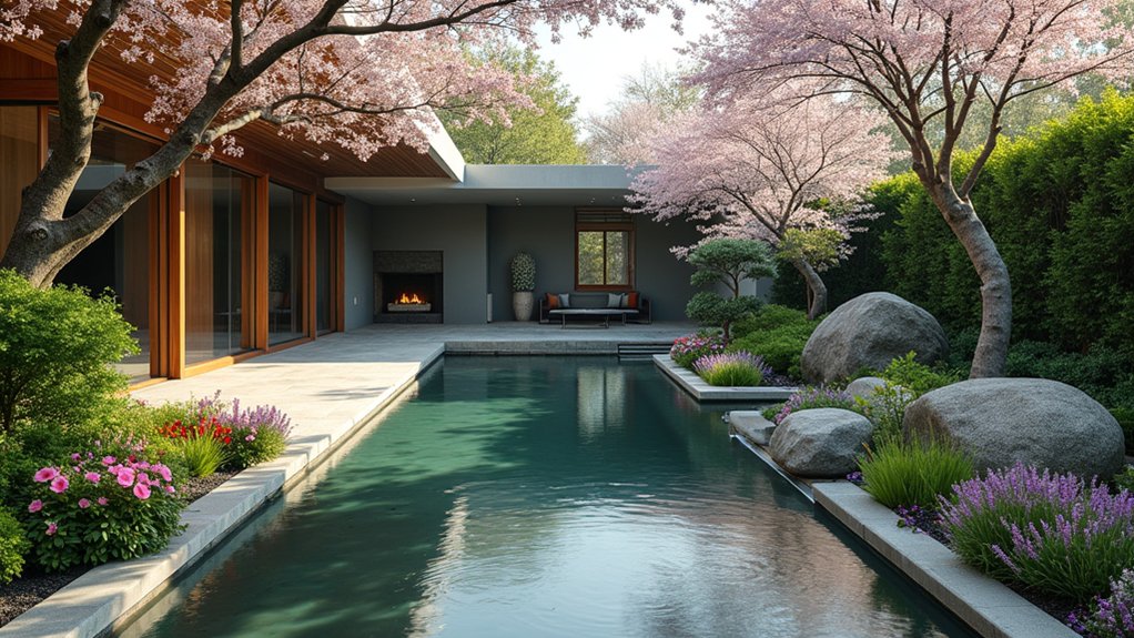 20 Vibrant Pool Landscaping With Flowers to Add Color and Charm serene floral retreat oasis