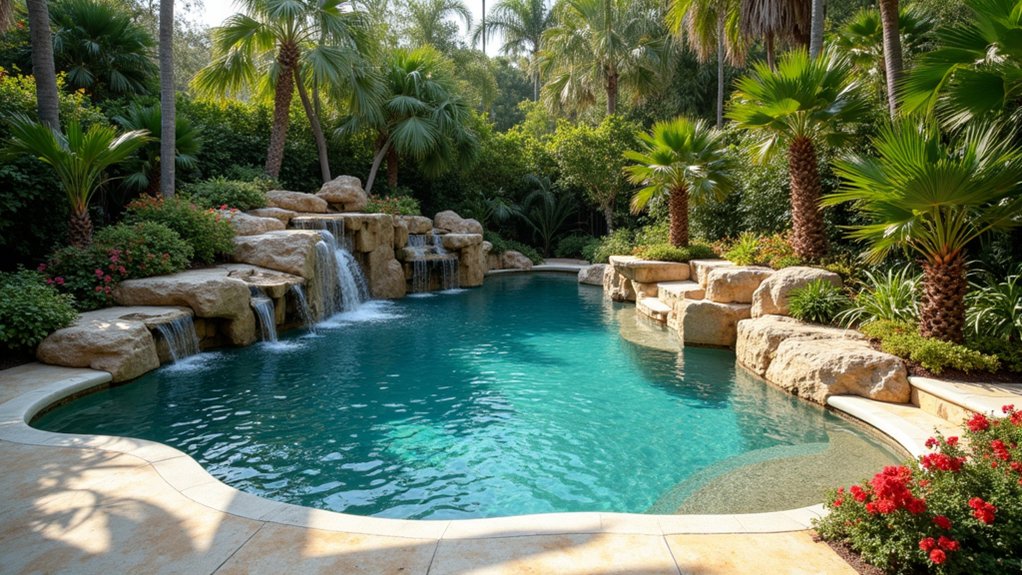 20 Concrete Pool Ideas That Are Built to Last serene lagoon inspired pool designs