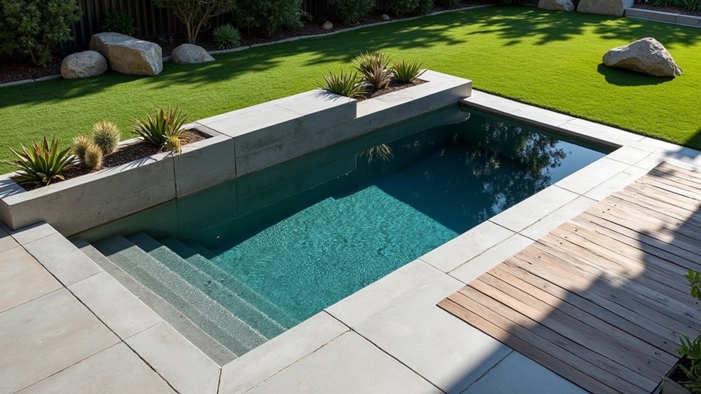 18 Budget-Savvy Stock Tank Pool Landscape Ideas That Pack a Punch serene minimalist backyard oasis