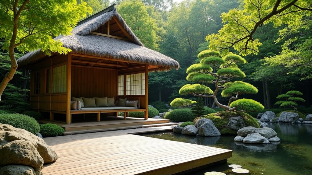 19 Airy Pool Deck Gazebo Ideas That Invite You to Lounge serene minimalist garden retreat