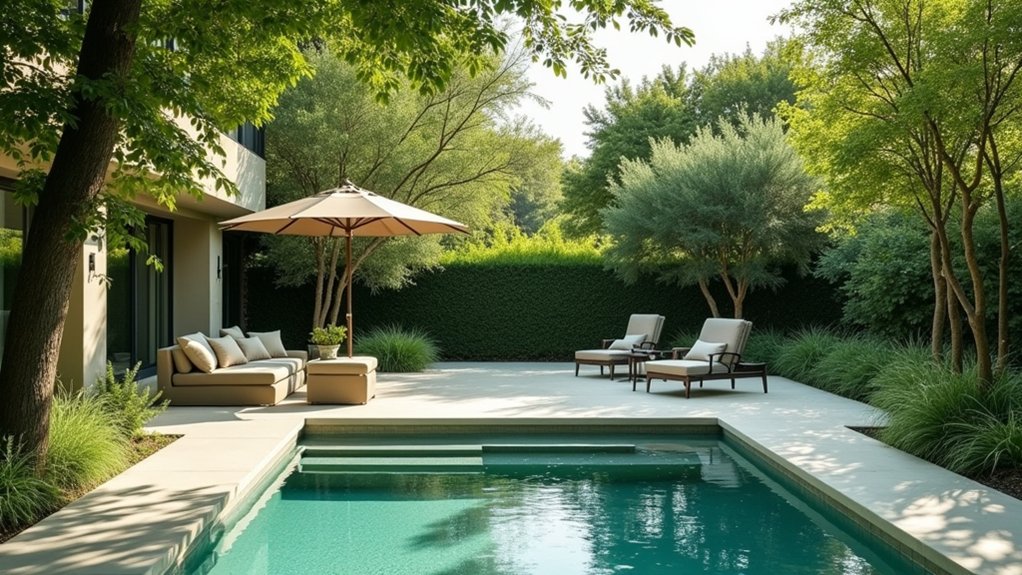 19 Trendy Pool Deck Paint Colors That Set the Mood serene outdoor relaxation oasis