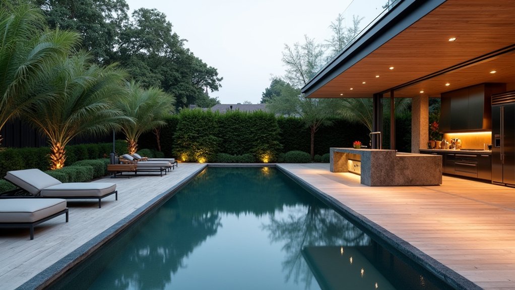 23 Bold Pool Deck With Outdoor Kitchen Ideas for the Ultimate Entertaining Space serene outdoor relaxation space