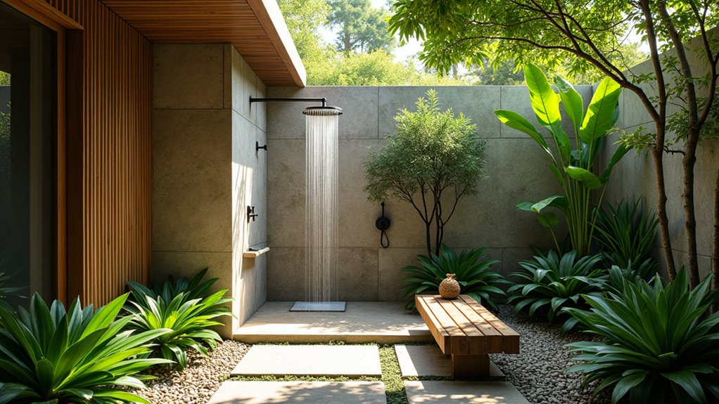 20 Creative Pool Ideas to Add Personality to Your Yard serene outdoor shower experience