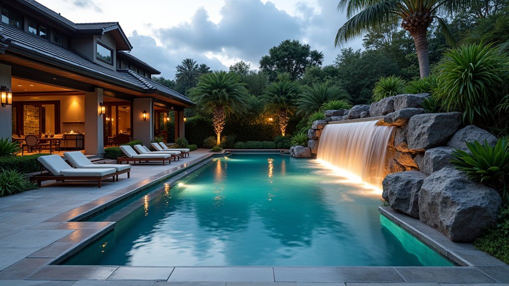 15 Luxury Pool Design Ideas That Scream Sophistication serene poolside waterfall elegance