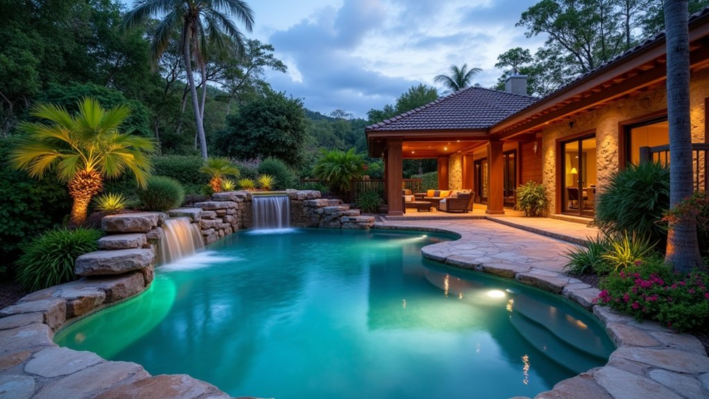 18 Beautiful Outdoor Pool Ideas for the Perfect Backyard Retreat serene waterfall pool oasis