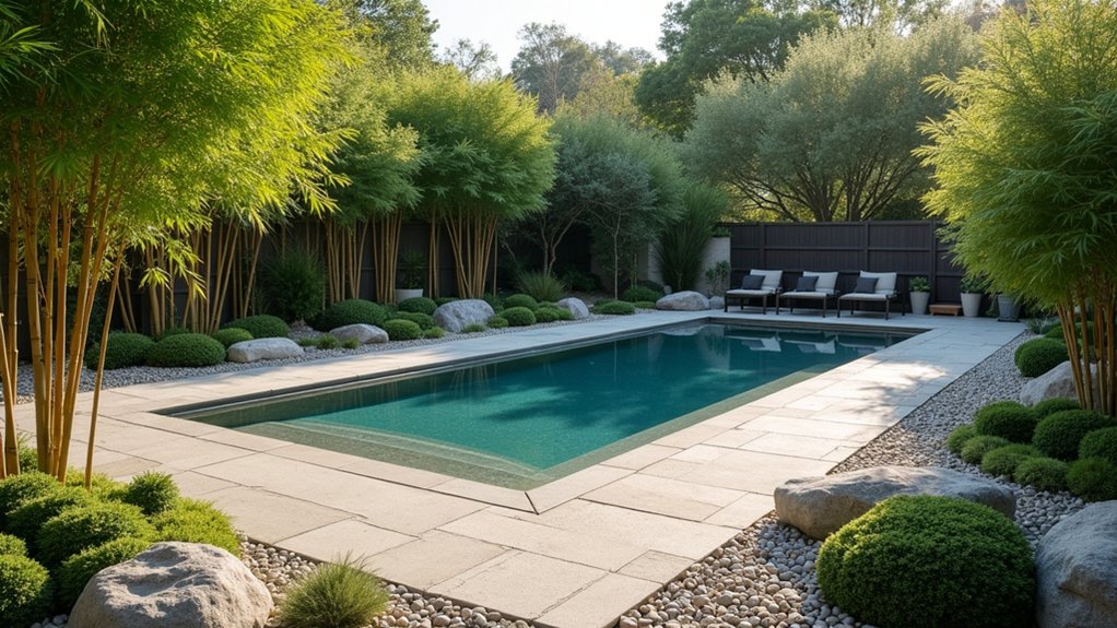 20 Clever Backyard Above Ground Pool Landscape Ideas That Work in Any Yard serene zen garden retreat