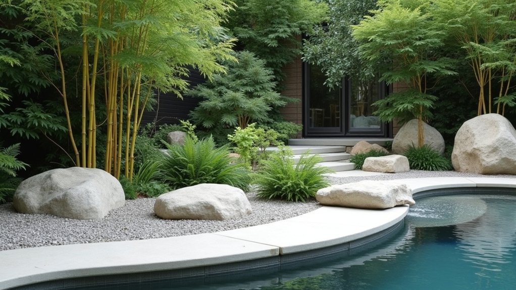 18 Sophisticated Landscaping Around Inground Pool Designs That Flow Beautifully serenity in minimalist design