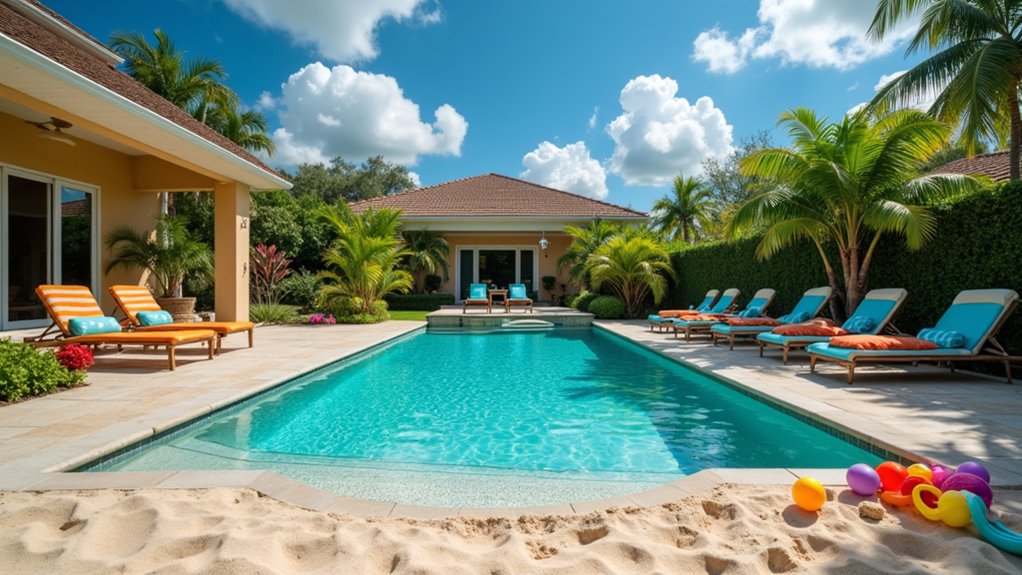 23 Pool Design Ideas With Kids Area Concepts for Family Fun shallow beach entry design