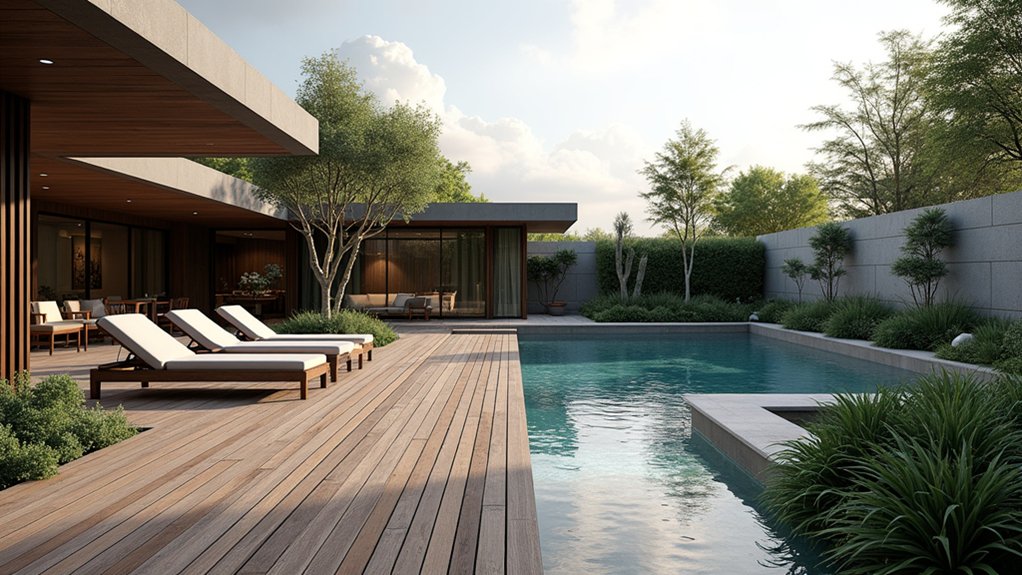 sleek backyard pool designs