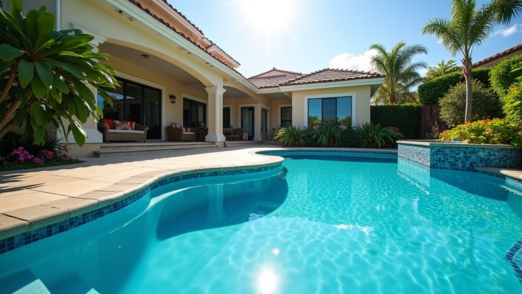 23 Tough Pool Deck Coating Ideas That Stand Up to the Elements sleek durable pool finish