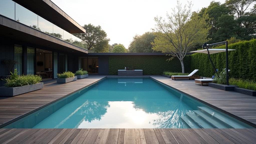 23 Fiberglass Pool Design Ideas That Are Built to Impress sleek geometric pool designs