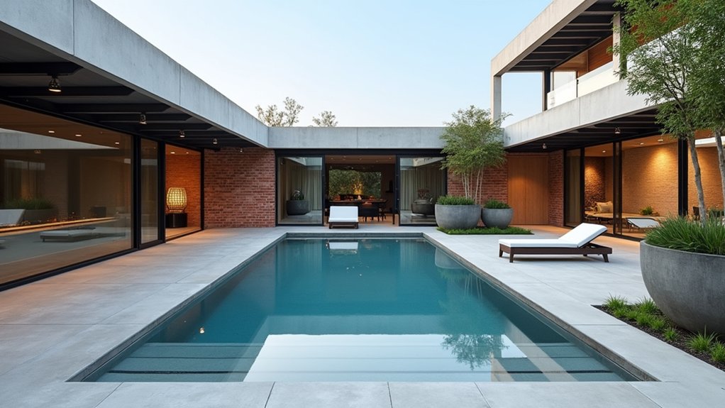 18 Rectangular Pool Design Ideas That Are Clean and Classic sleek industrial urban oasis