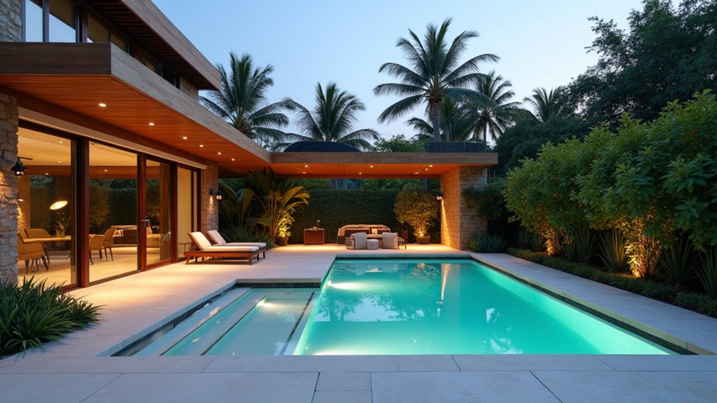 17 Modern Inground Pool Deck Ideas That Define Luxury sleek luxurious pergola design
