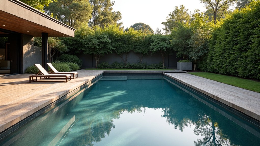 15 Above Ground Pool Design Ideas for Modern Backyards sleek metal framing pool