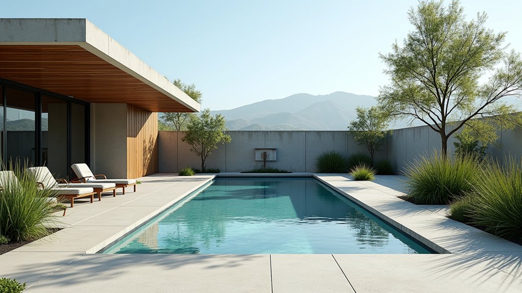 20 Outdoor Pool Design Ideas for Open-Air Relaxation sleek minimalist modern pool