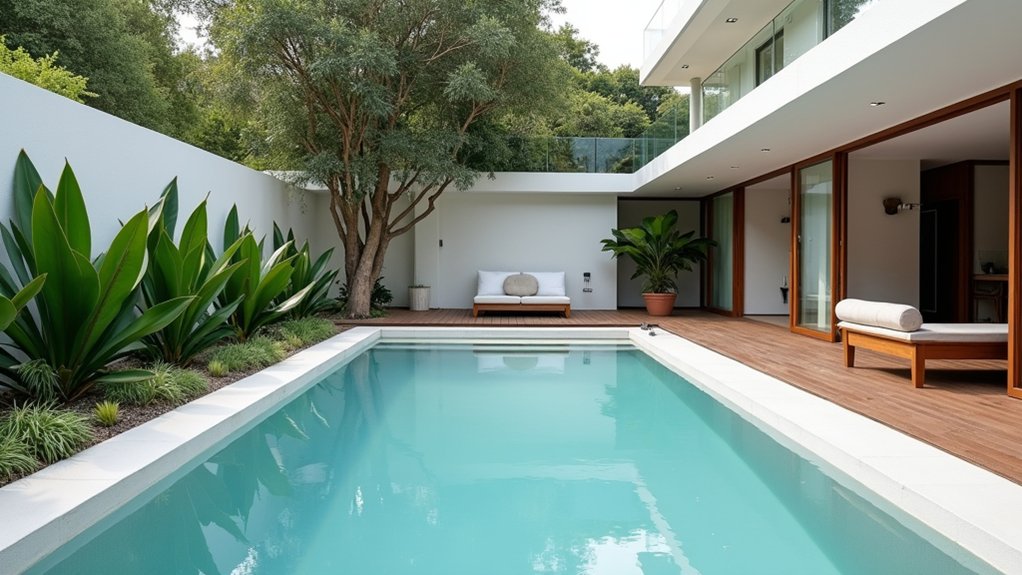 15 Above Ground Pool Design Ideas for Modern Backyards sleek minimalist pool design