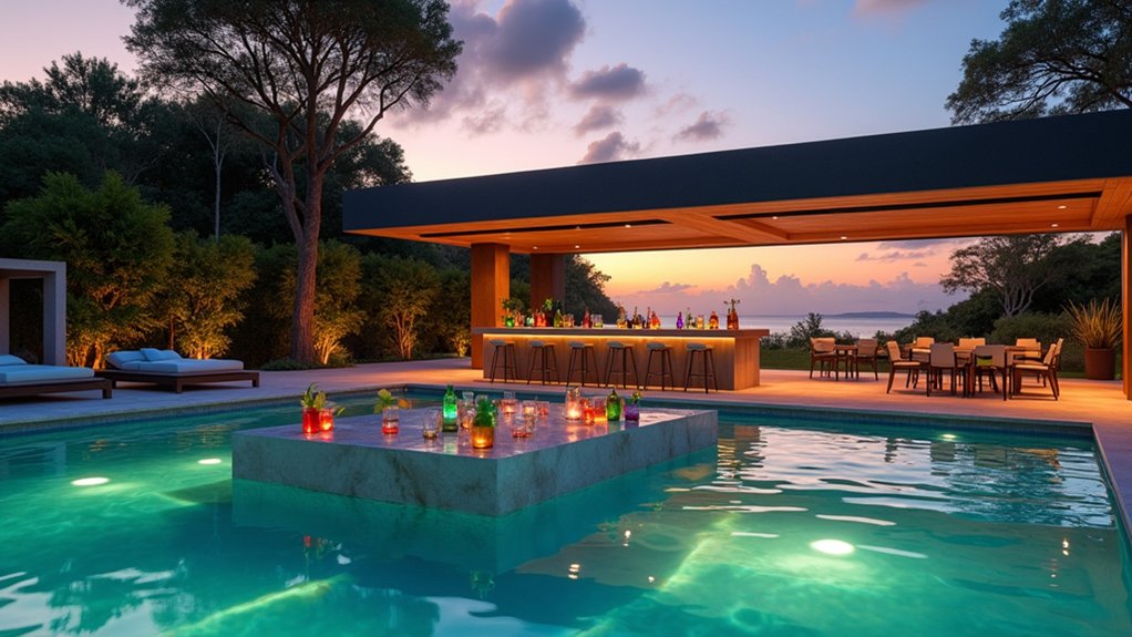 18 Pool Ideas With Bar Features for the Perfect Party Setup sleek modern poolside bar