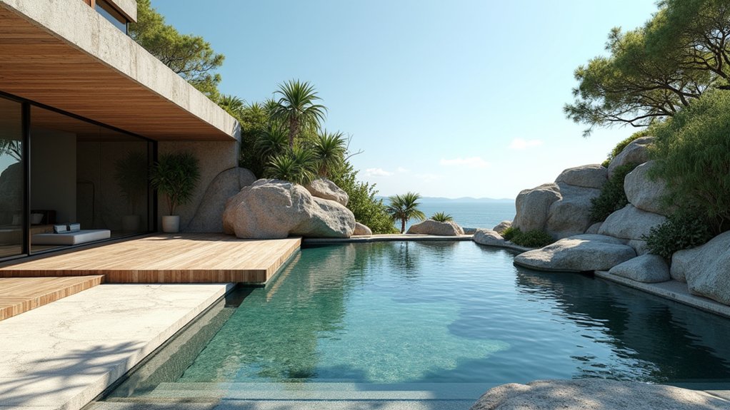 23 Natural Pool Design Ideas That Embrace Organic Beauty sleek serene backyard oasis