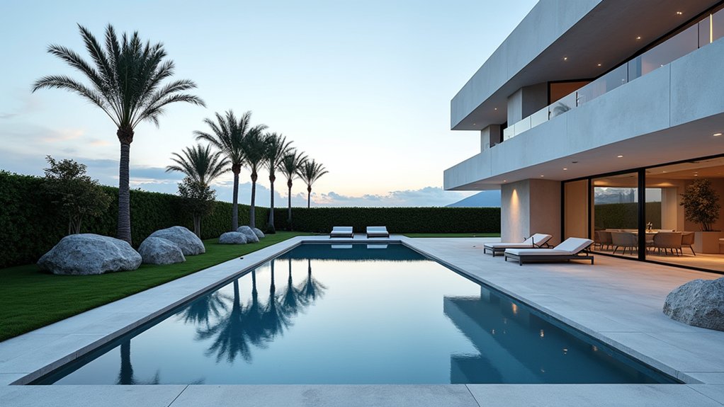 23 Creative Pool Landscaping Inspiration Ideas to Spark Your Vision sleek simplicity and elegance