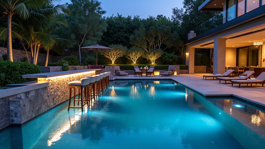 18 Pool Ideas With Bar Features for the Perfect Party Setup sleek swim up bar oasis