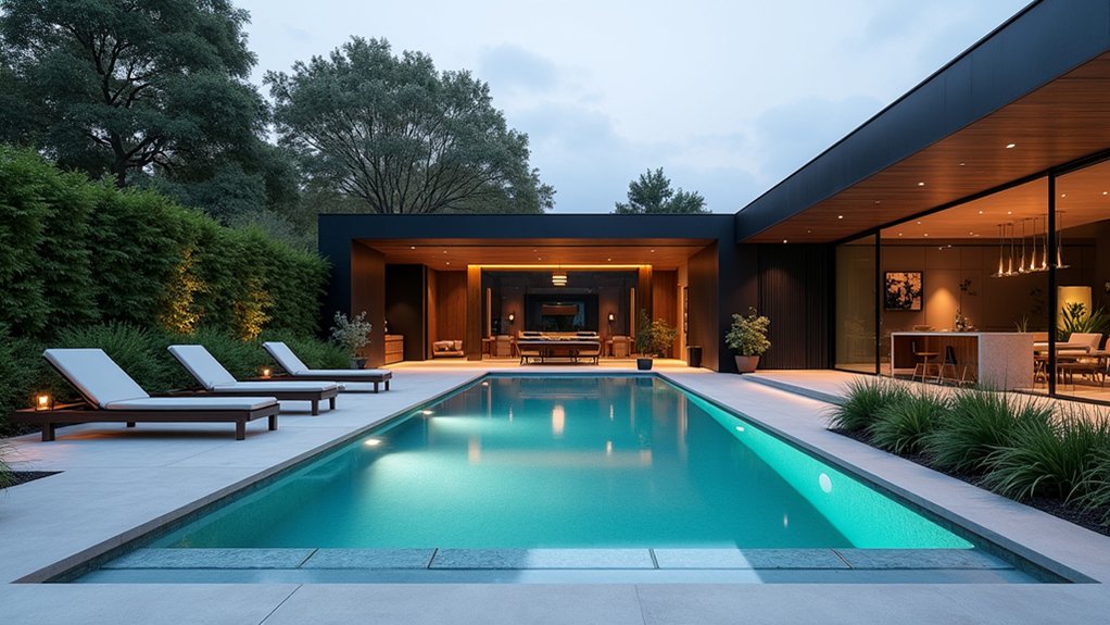 20 Pool Ideas With Zero Entry Designs for Effortless Access sleek urban luxury oasis