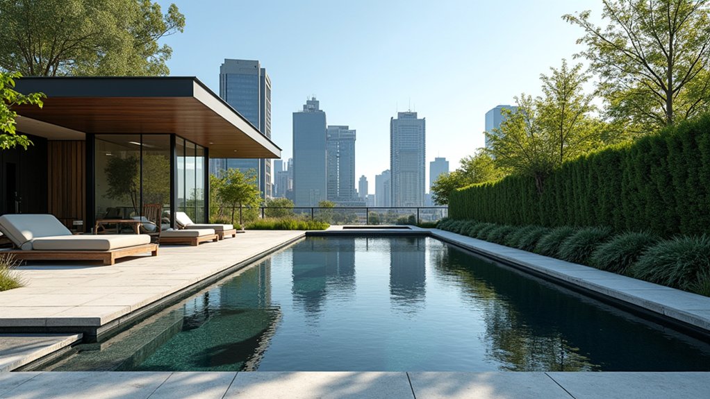 15 Square Pool Design Ideas That Are Bold and Balanced sleek urban pool design