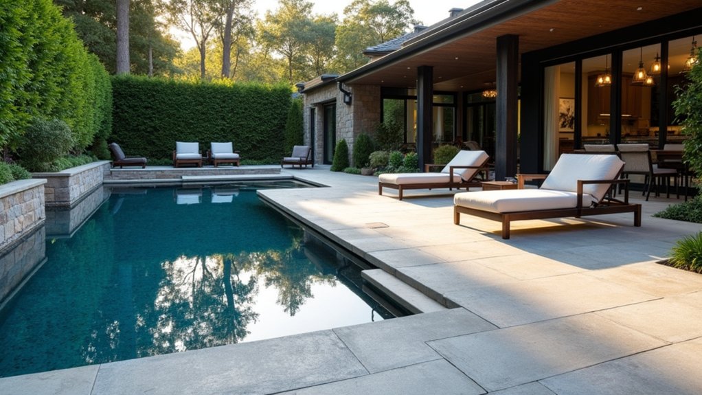 21 Practical Pool Deck Ideas Inground Concrete Designs That Last smooth transitions enhance elegance