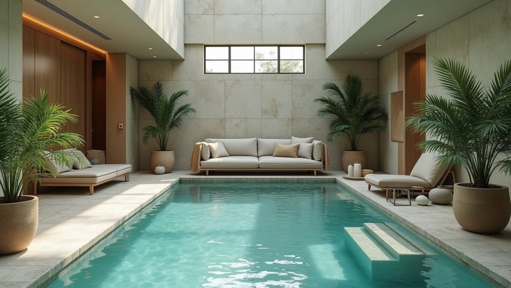 20 Indoor Pool Ideas That Bring the Spa Home soothing hues for tranquility