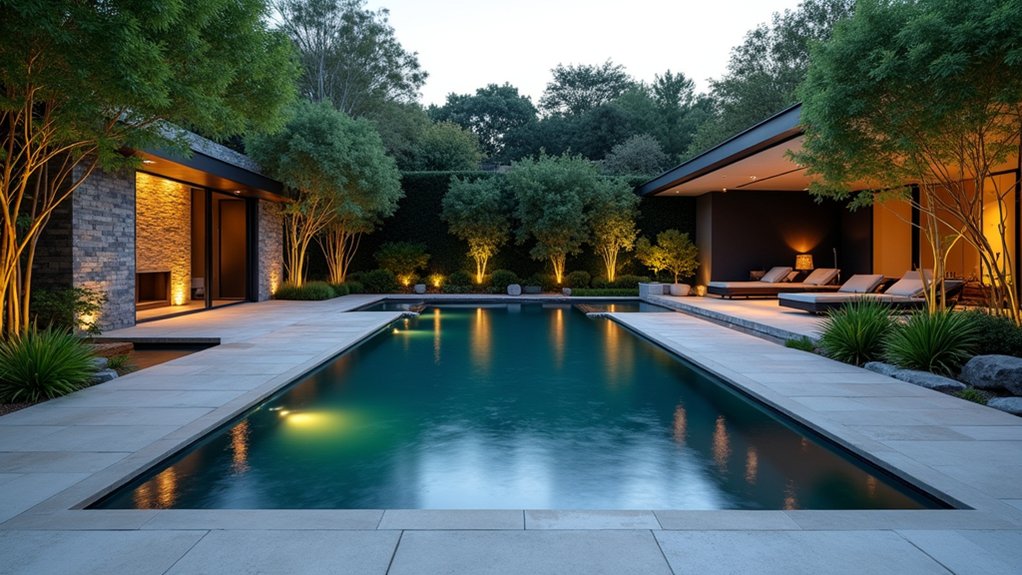 23 Serene Zen Pool Deck Ideas for a Tranquil Outdoor Retreat soothing water feature melodies