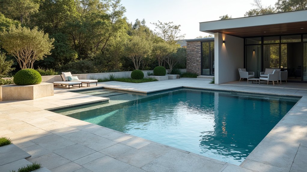 20 Outdoor Pool Design Ideas for Open-Air Relaxation sophisticated geometric pool designs