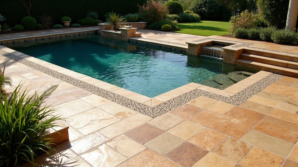 23 Timeless Pool Deck Travertine Ideas for a Luxe Finish sophisticated poolside design details