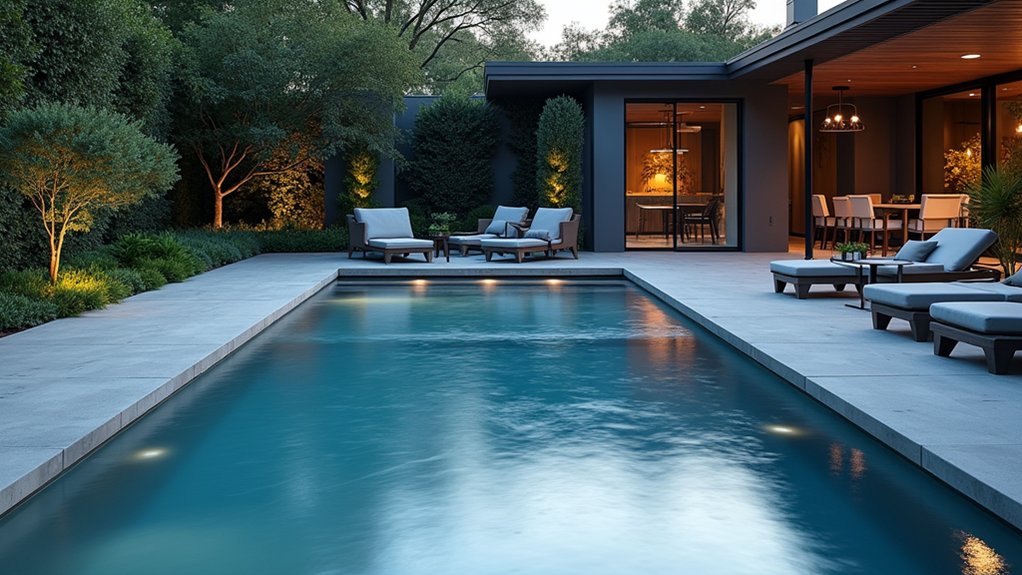19 Trendy Pool Deck Paint Colors That Set the Mood sophisticated serene poolside elegance