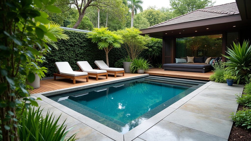 18 Stunning Backyard Pool Ideas to Transform Your Outdoor Space stylish compact outdoor oasis