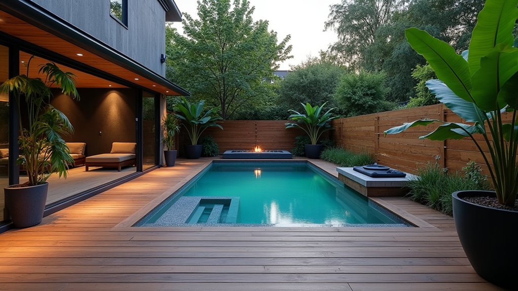 20 Gorgeous Small Backyard Pool Ideas for Compact Spaces stylish elevated backyard oasis