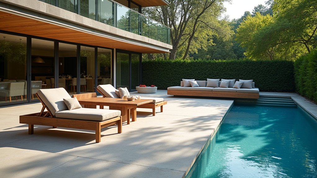 23 Seamless Pool Deck Extension Ideas for a Bigger Backyard Feel stylish outdoor storage solutions