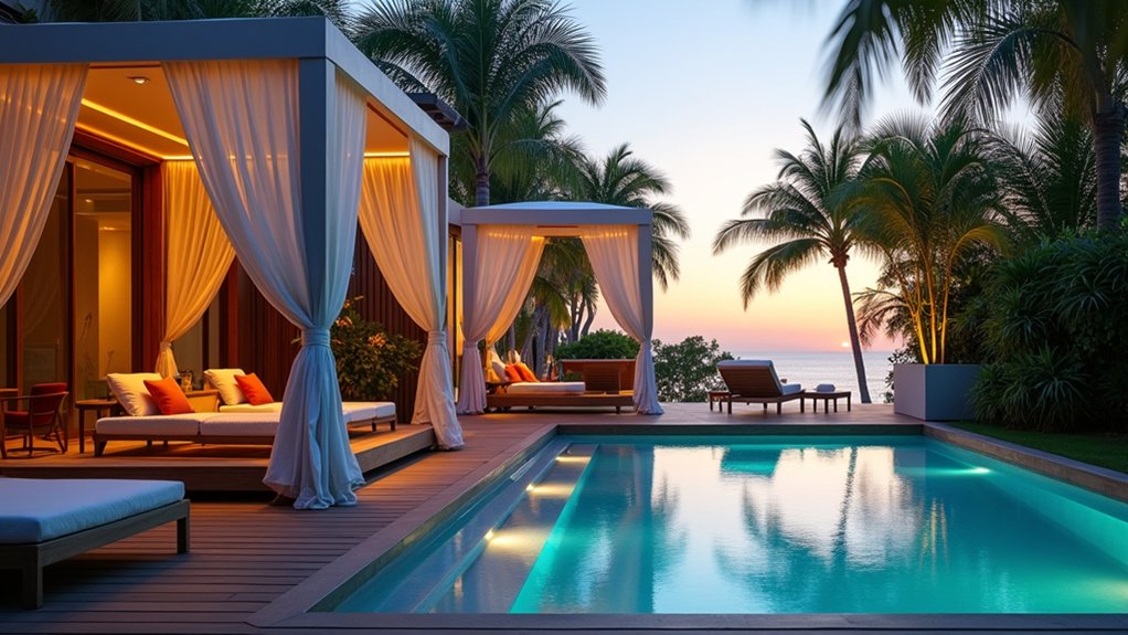 20 Outdoor Pool Design Ideas for Open-Air Relaxation sustainable backyard lounge oasis