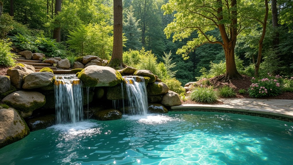23 Dreamy Pool Ideas With Waterfall Features to Wow Guests sustainable natural water feature