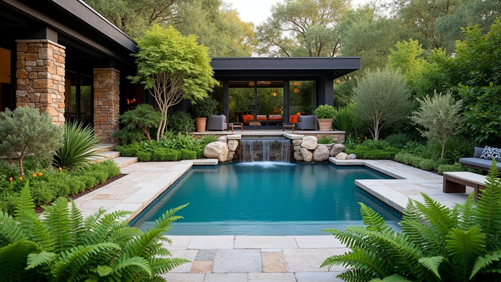 23 Creative Pool Landscaping Inspiration Ideas to Spark Your Vision sustainable outdoor paradise design