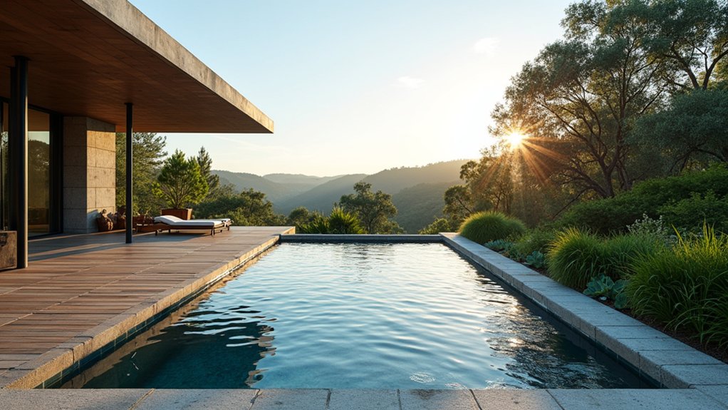 15 Sleek Modern Pool Ideas to Elevate Your Backyard Design sustainable pool design options