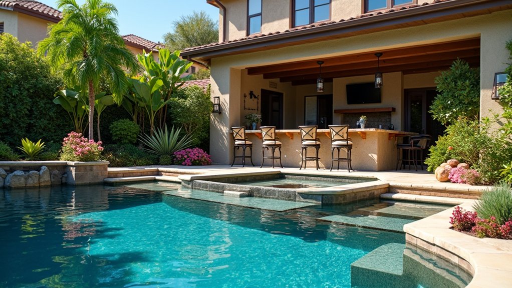 15 Unique Pool Ideas to Make Your Backyard Stand Out swim up bar luxury experience