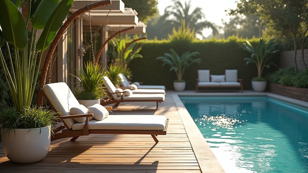 17 Fresh Pool Deck Furniture Ideas to Complete Your Outdoor Setup swing chairs for relaxation