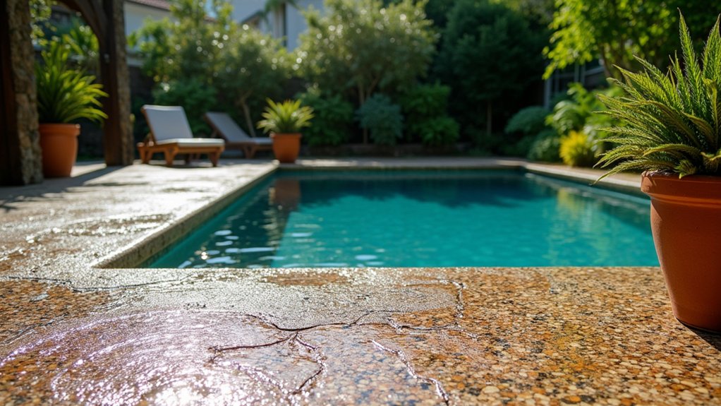 23 Tough Pool Deck Coating Ideas That Stand Up to the Elements textured durable pool deck
