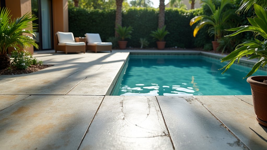 19 Durable Pool Deck Concrete Ideas That Are Built to Last textured slip resistant surface