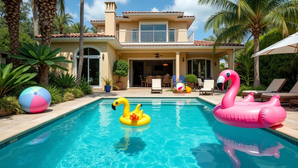 23 Pool Design Ideas With Kids Area Concepts for Family Fun themed poolside adventure awaits