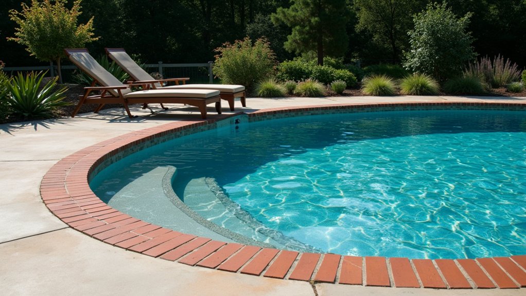 21 Practical Pool Deck Ideas Inground Concrete Designs That Last timeless charm with brick