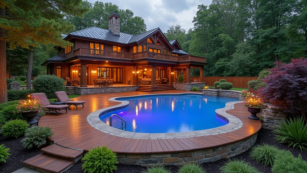 19 Stylish Above Ground Pool Deck Ideas That Elevate Your Backyard Look timeless elegance and sophistication