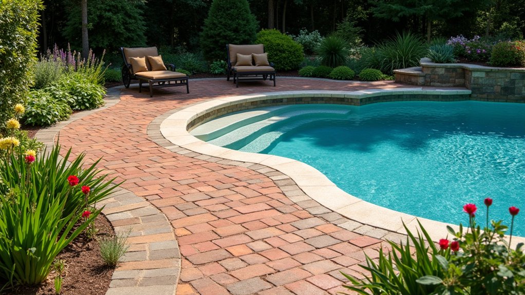 23 Smart Pool Landscaping With Pavers That Upgrade Your Walkways timeless elegance in pavers