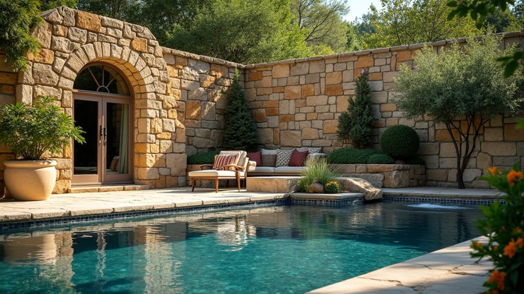20 Smart Pool Landscaping for Privacy That Still Looks Great timeless elegance with stone