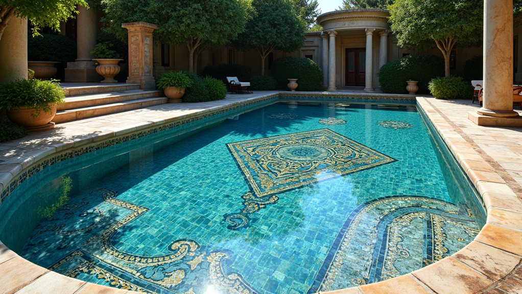 timeless grecian pool elegance